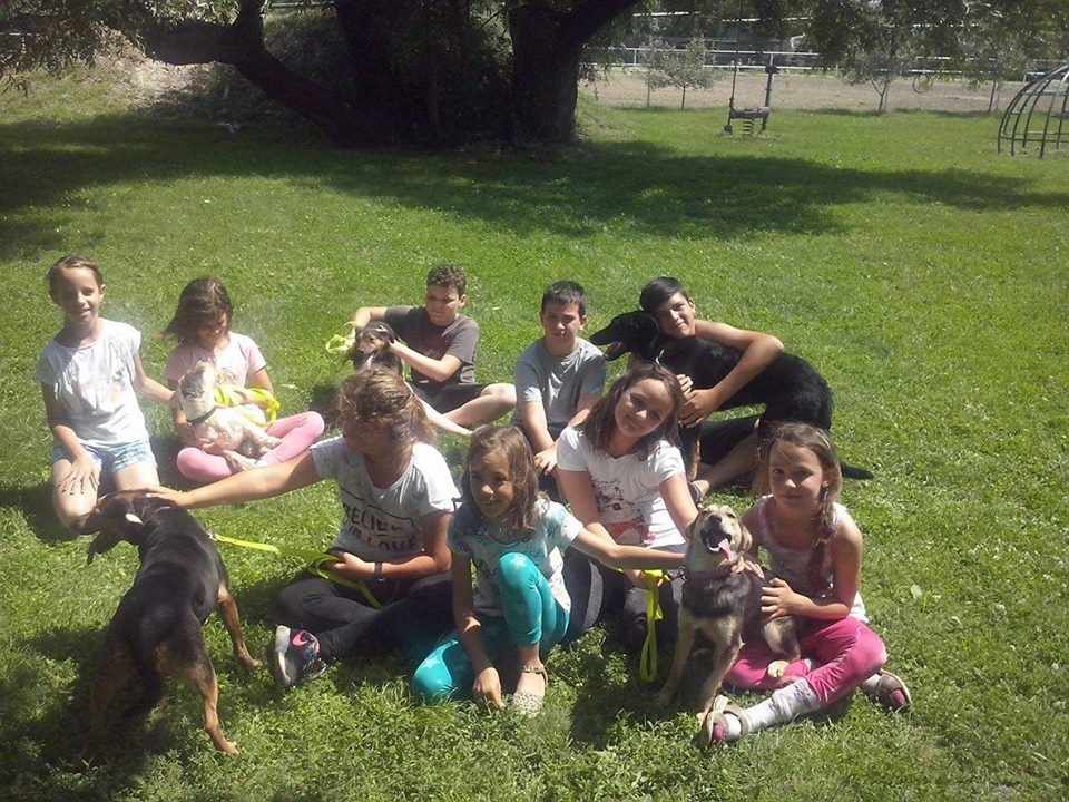 lovastáboros gyerekek